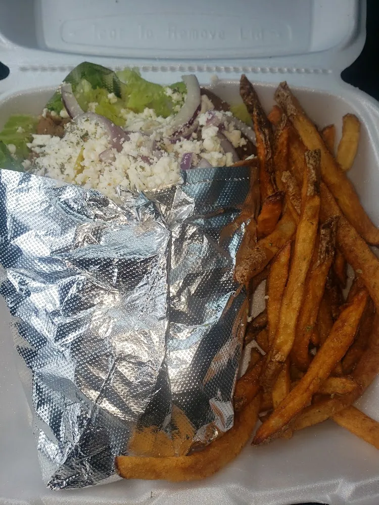Gyro w Fresh Cut Fries with Feta